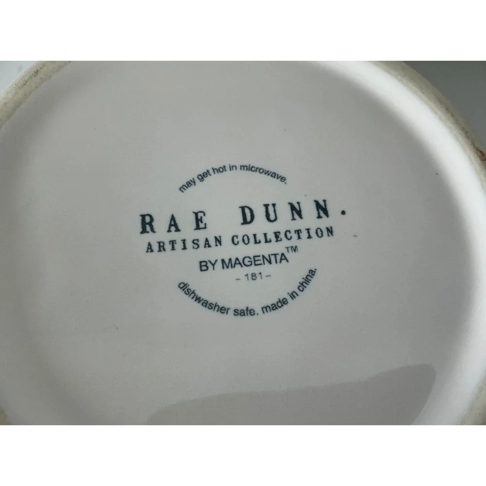 Rae Dunn STEEP Ceramic Teapot Farmhouse Style Cream White Large Tea Pot